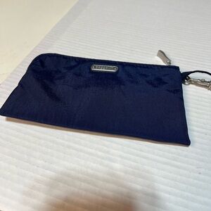 Baggallini navy nylon, zip pouch, cosmetic bag
